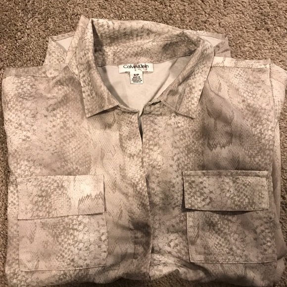 Calvin Klein Snake Print Blouse - Picture 3 of 3